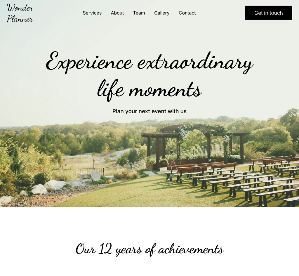 Template Wonder Planner