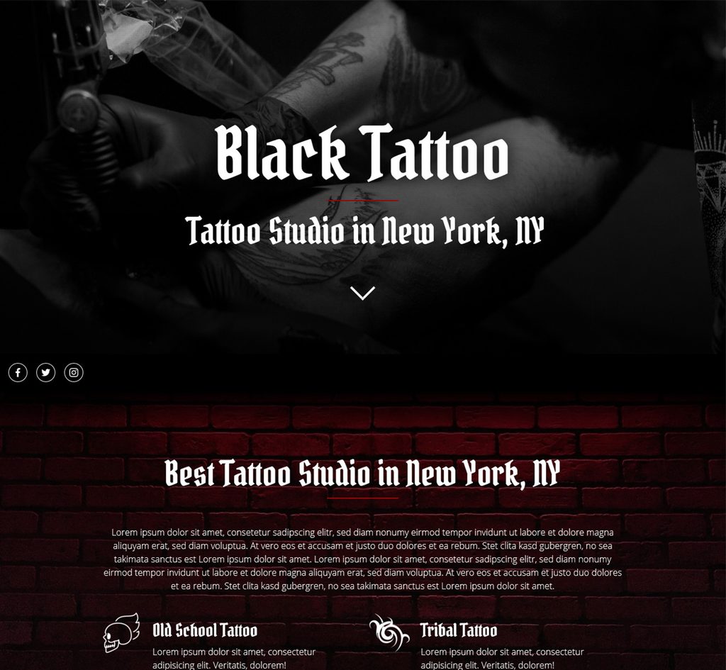 Template Black Tattoo