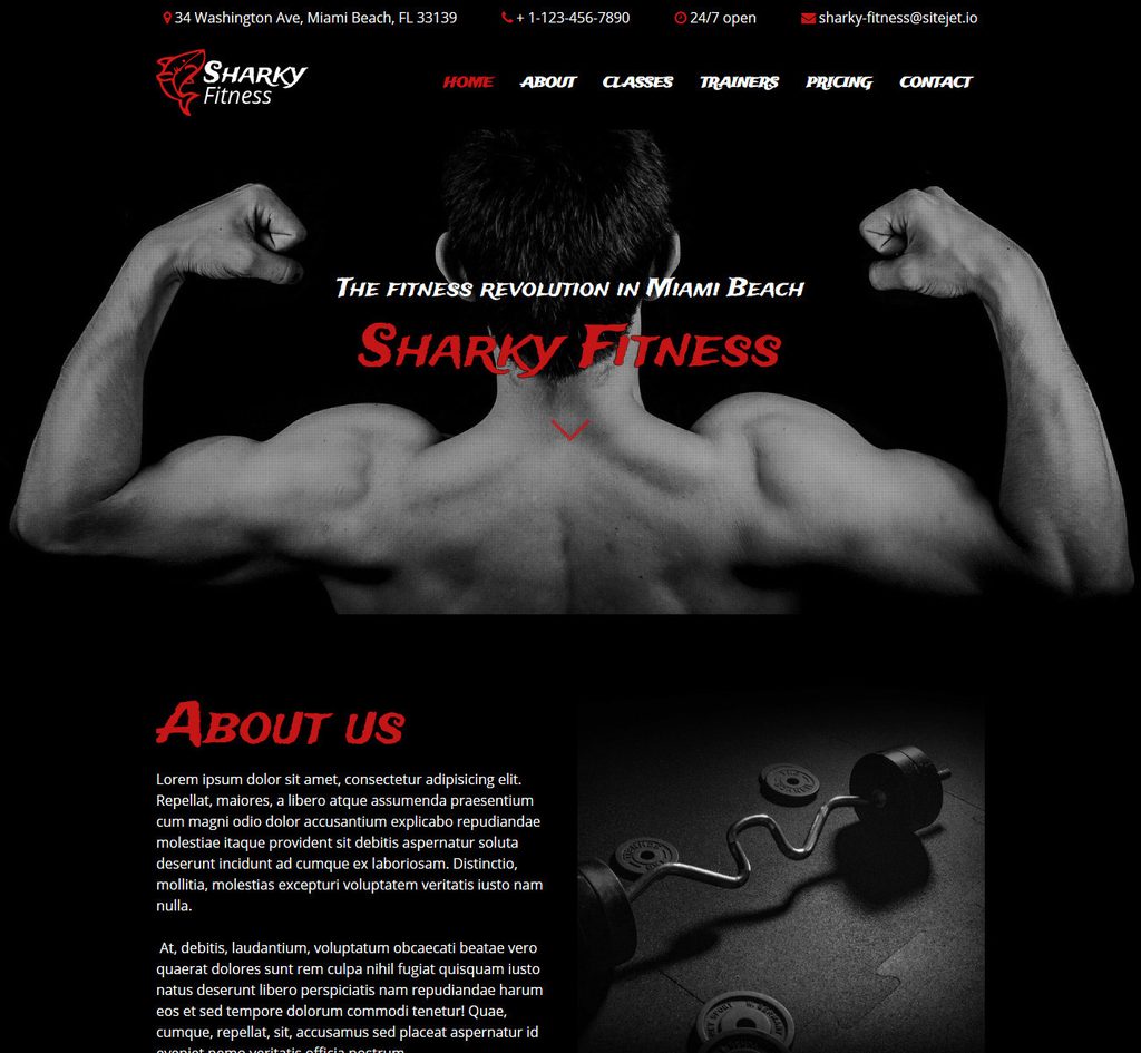 Template Sharky Fitness