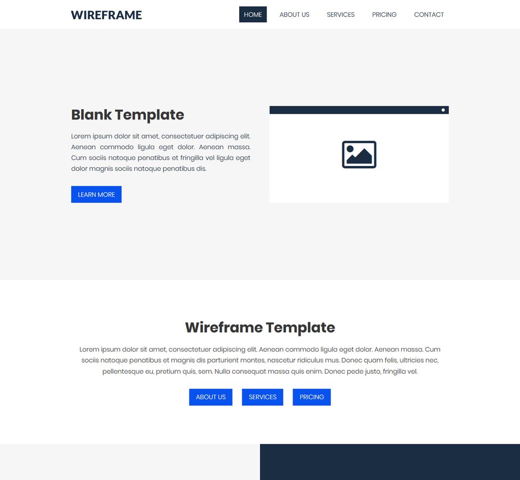 Template Wireframe