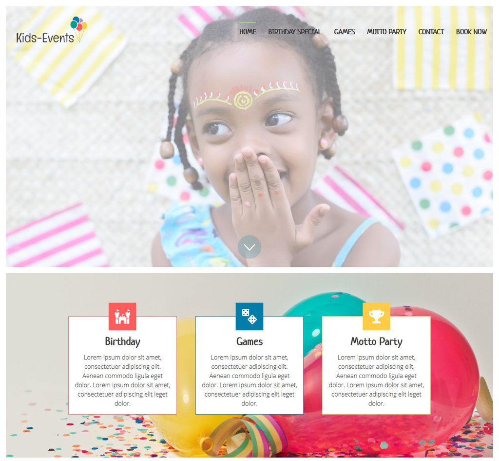 Template Kids Events