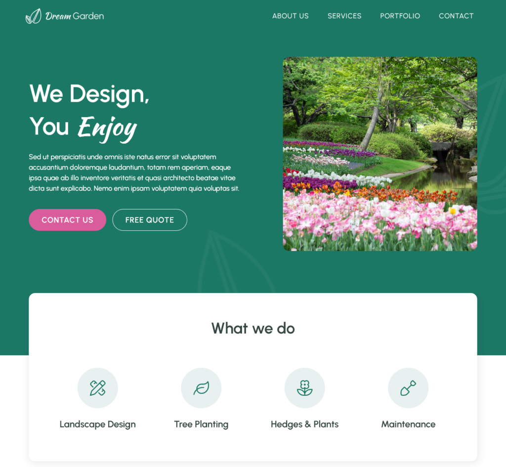 Template Dream Garden