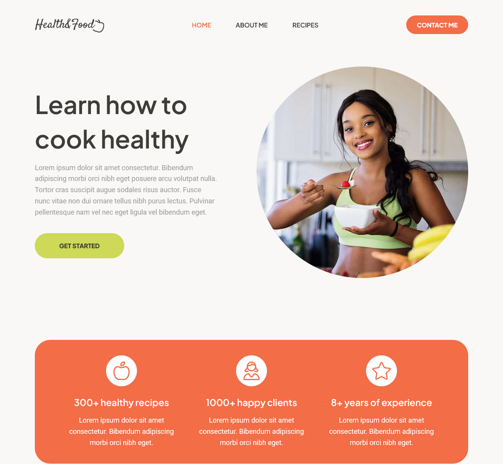 Template Health Food